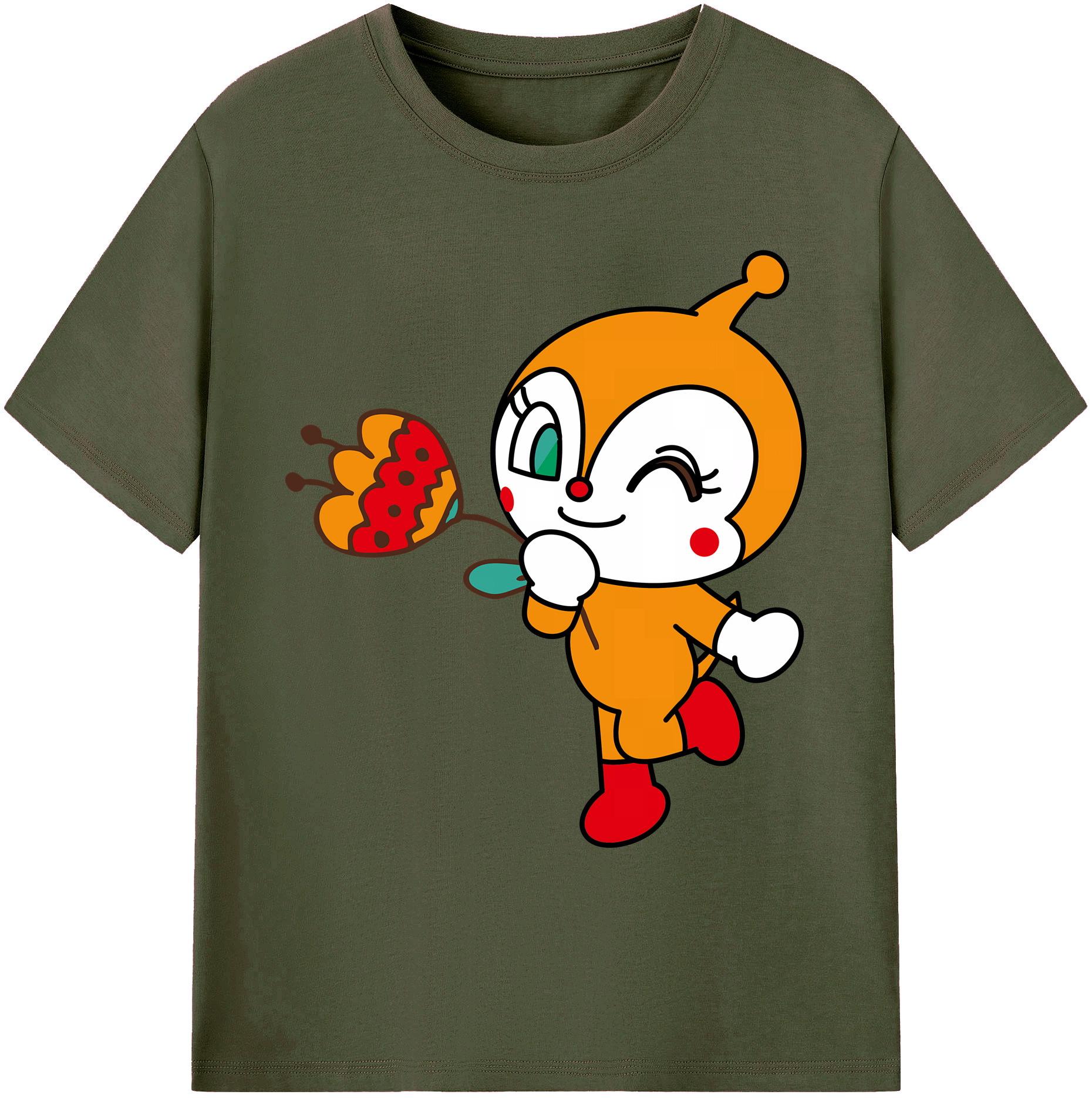 （画像用） アンパンマン Anpanman 綿100％ メンズ半袖Tシャツ｜肌触りやわらか＆通気性